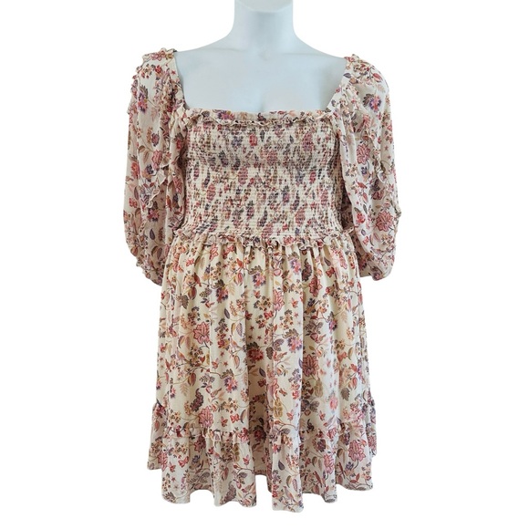 Secret Mission Dresses & Skirts - Super Natural by Secret Mission Greenport Dress Bohemian Floral Sz XL Georgette